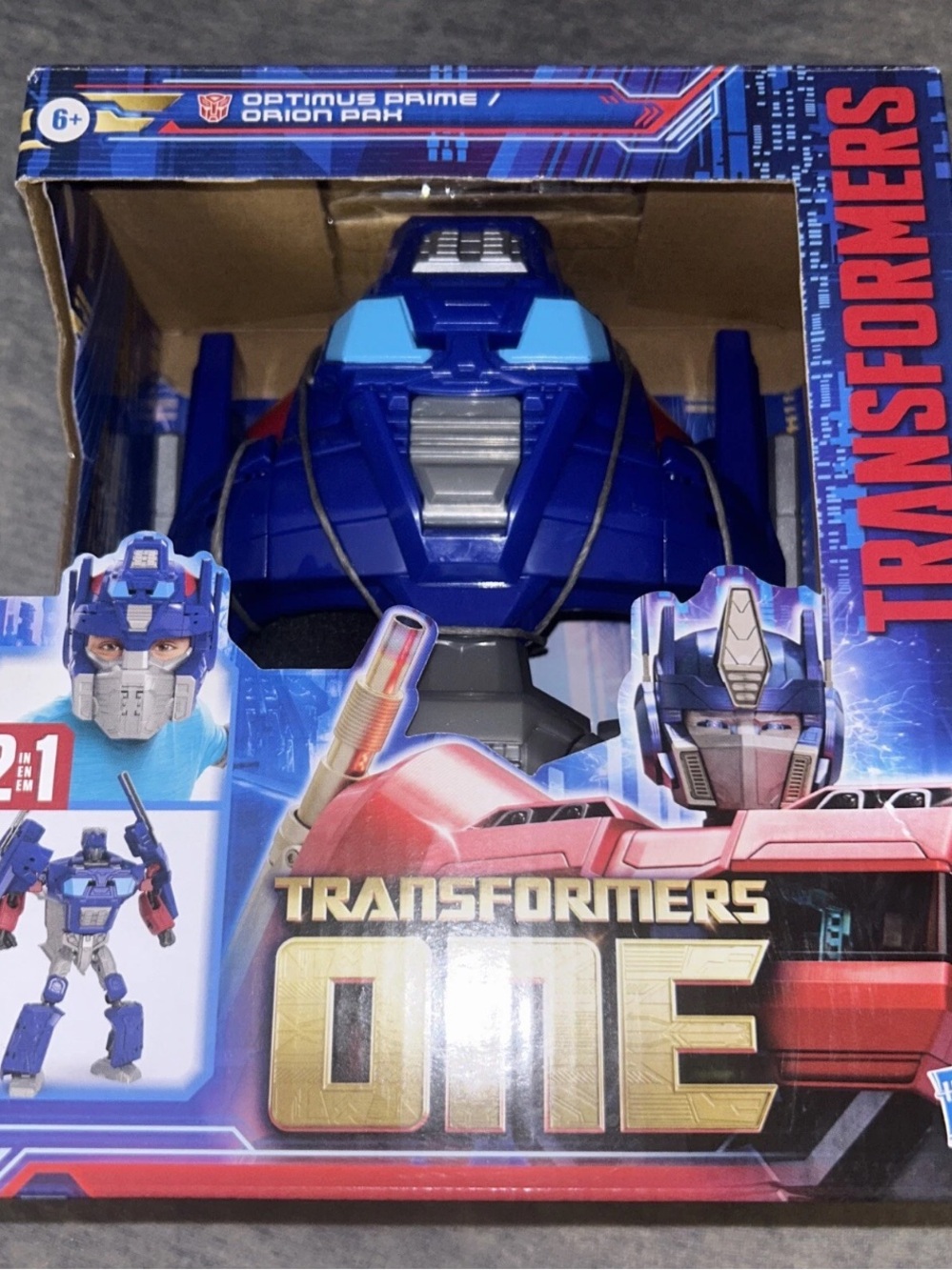Transformers One Optimus Prime Orion Pax 2-in-1 Mask And 10" Action Figure New